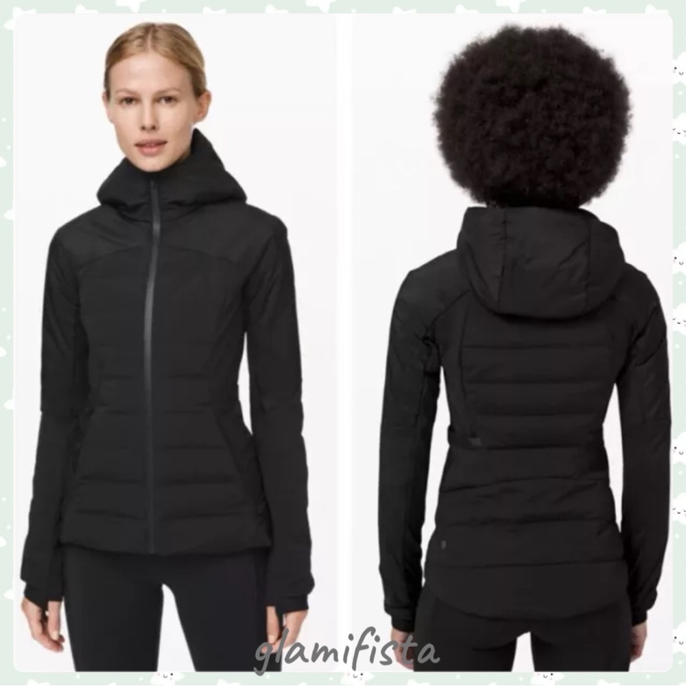 lululemon Down For It All Down Jacket 700 Fill Size 6 Black
